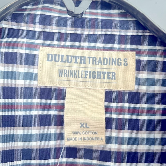 NWT Duluth Trading Co. Wrinklefighter Long Sleeve Button Down Shirt Size XL - Picture 5 of 10